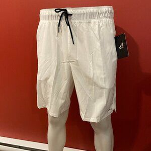 Al1ve Men's White 9" Active Training Shorts - NWT